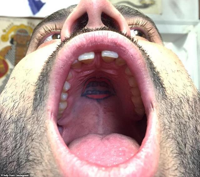 比利时纹身师擅长在上颚刺青图案千奇百怪九成顾客无痛感