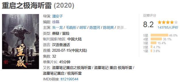 朱一龙|朱一龙再次贡献爆款网剧，一路被嘲的南派三叔凭《重启》挽回面子