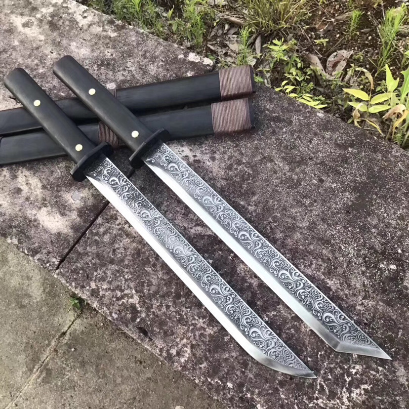 貂蝉|锦衣卫-黑貂蝉，高锰钢古法一体锻打，蚀刻精美花纹