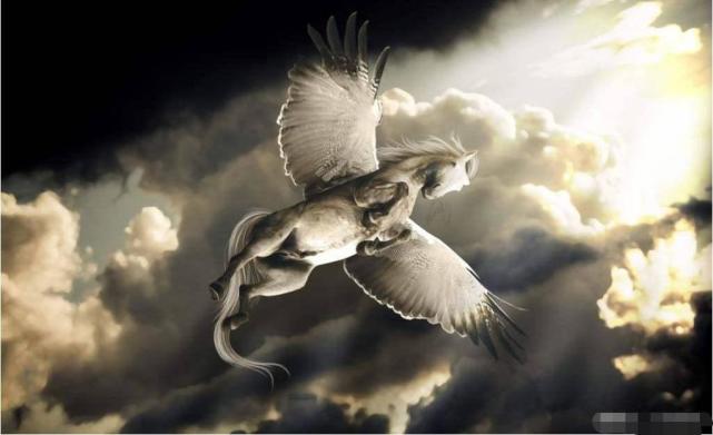 飞马最初起源于北欧神话,是众神之神奥丁的八足神马斯莱布尼尔的后代