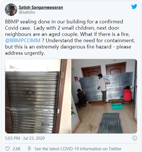 印度_社会|为防感染，印度当局封死了新冠患者的房子，房内还关着妇女和儿童