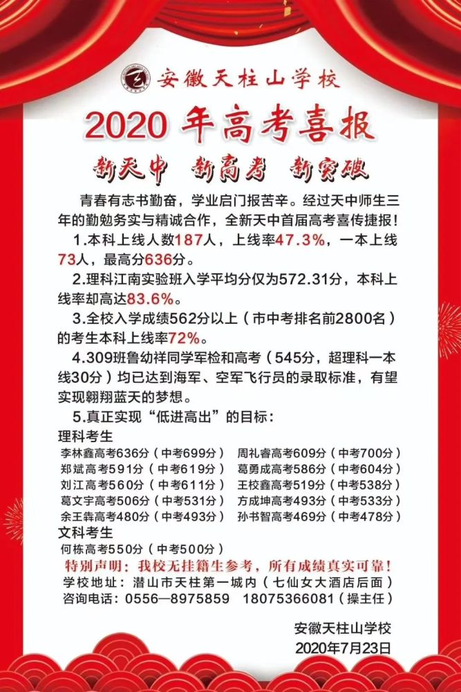 天柱山中学三环高中源潭中学黄铺中学潜山二中潜山中学野寨中学