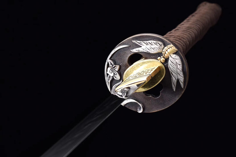 铜装鎏金银武士刀星陨