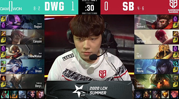 lol-dwg零封sb:canyon成lck联赛历史首位五杀打野选手