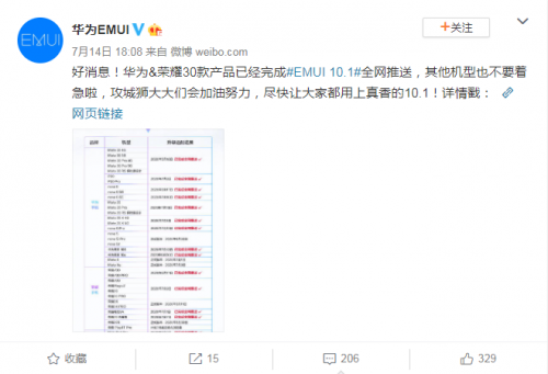 厚道之心从未改变！华为与荣耀30款产品完成EMUI 10.1全网推送