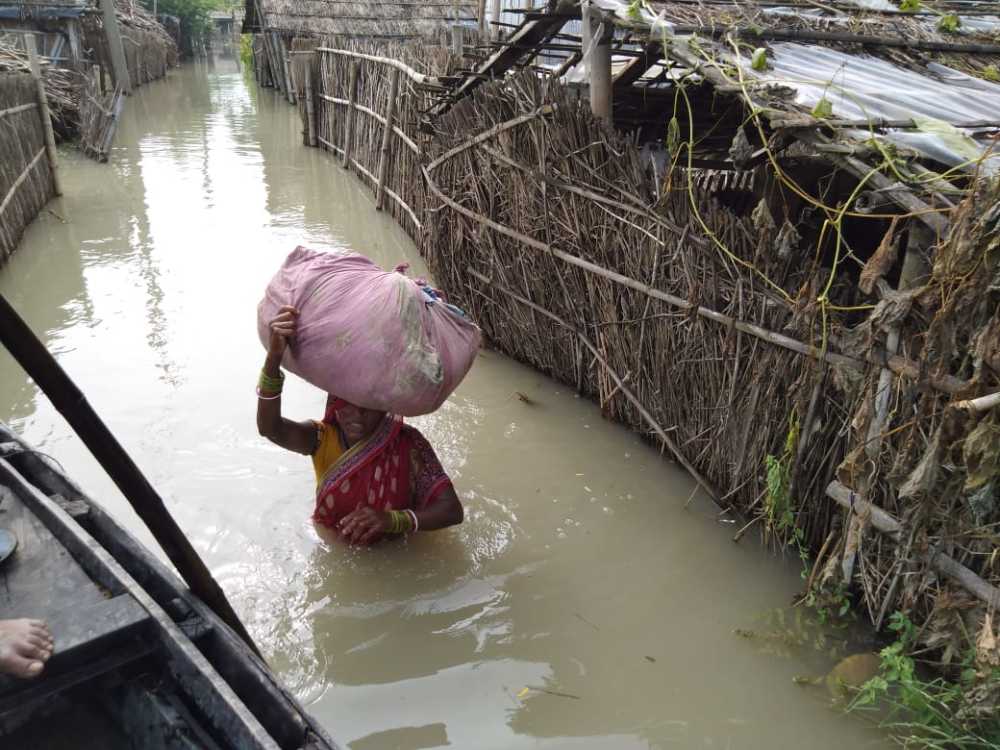 比哈尔邦|洪水疫情双重打击 印度哈尔邦超76万人受灾
