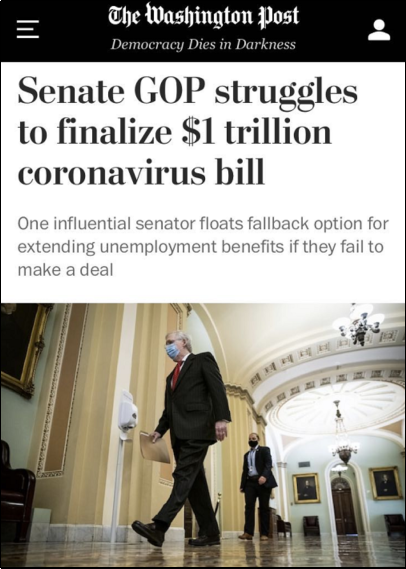 白宫|国会白宫争论不休 美国新一轮疫情纾困计划被耽误了