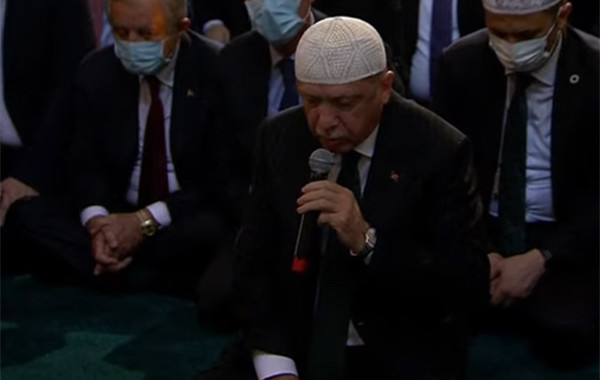 圣索菲亚大教堂|圣索菲亚大教堂改清真寺后首次礼拜，埃尔多安现身