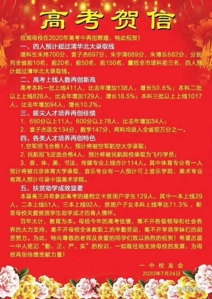 郴州多名学子有望上清华北大,部分学校高考成绩揭晓!