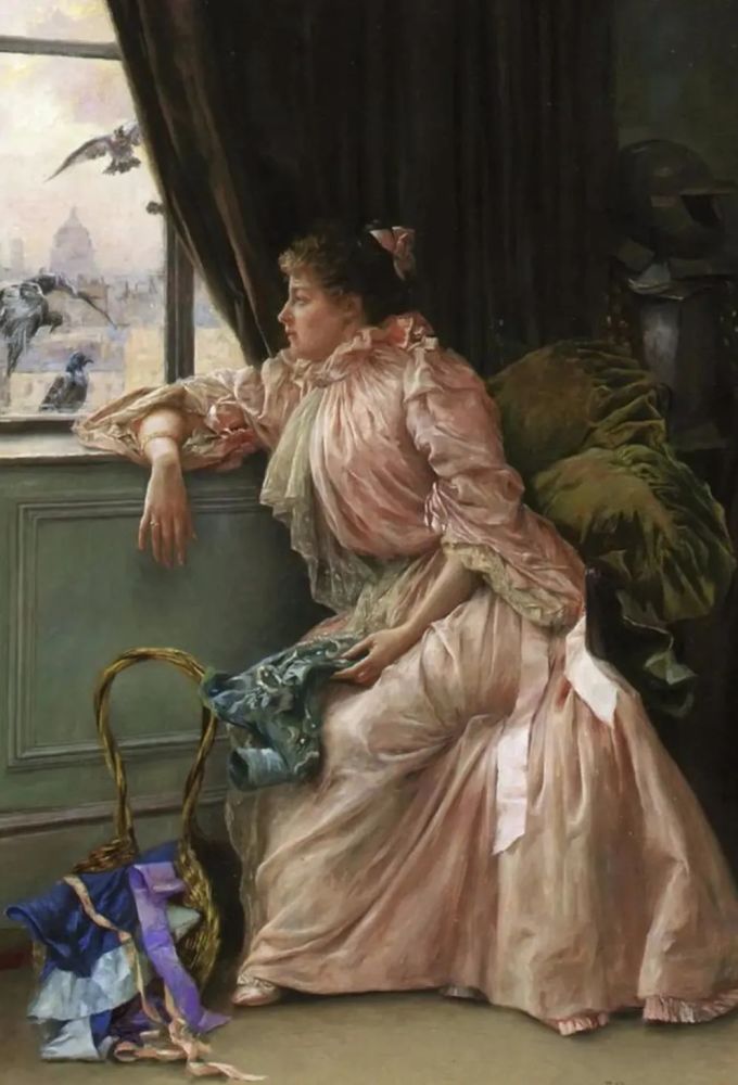 油画人物juliusleblancstewart法国巴黎画家