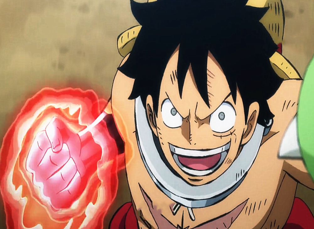 霸气似乎已经能流动于路飞的拳头之上了,即使奎因派出了防御很强的熊