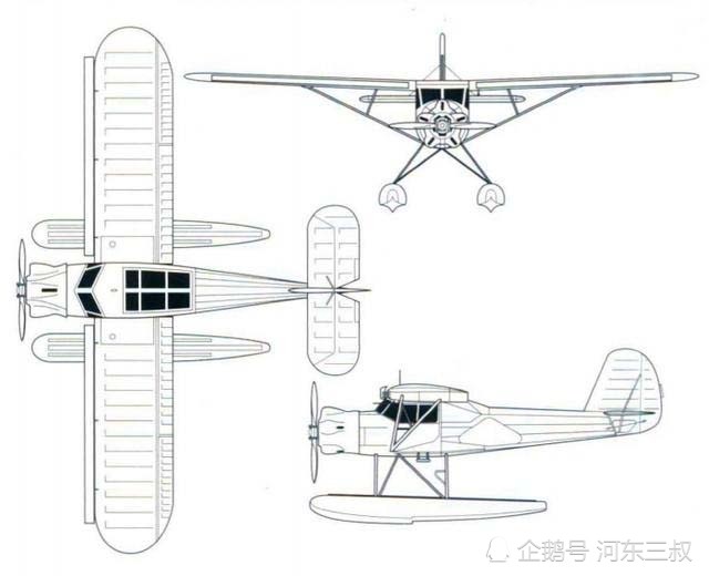 水陆两栖飞机简笔画图片