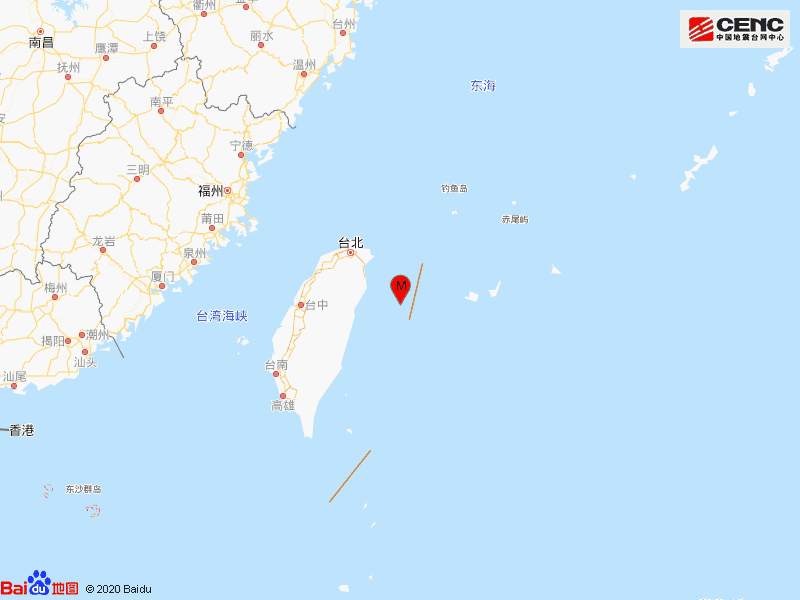 台湾花莲县海域发生5 5级地震震源深度50千米 腾讯新闻