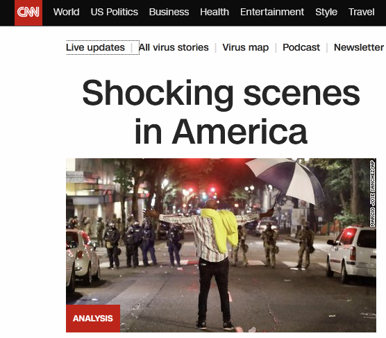 波特兰|美国波特兰骚乱升级抗议者与警方“互殴” CNN：场面令人震惊