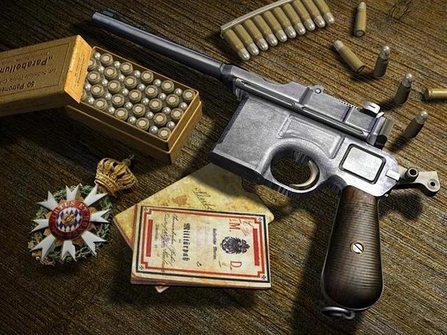 驳壳枪的设计和加工承袭了德国机械的一贯传统,工艺精细,各部件配合