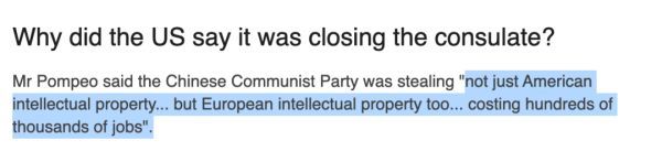 中国外交部|英媒围观美方强势进入中国使领馆，中国外交部：已提出严正交涉！