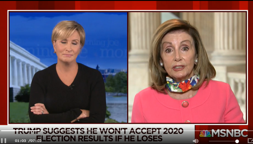 特朗普|特朗普称有可能拒绝接受大选结果 佩洛西：他必须离开白宫