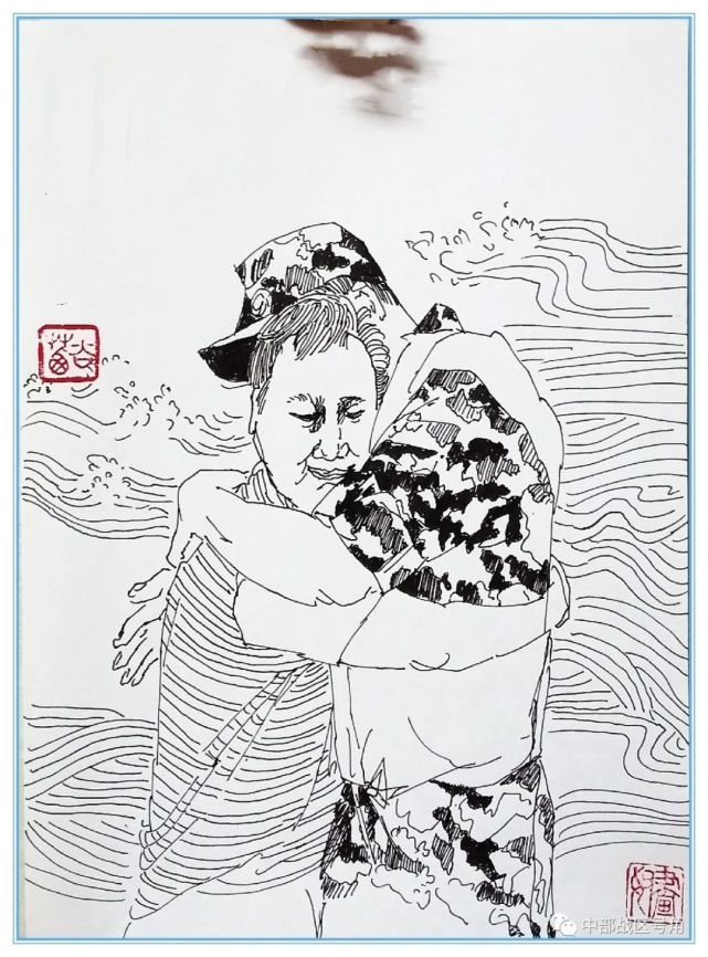 速写抗洪子弟兵 致敬军民鱼水情