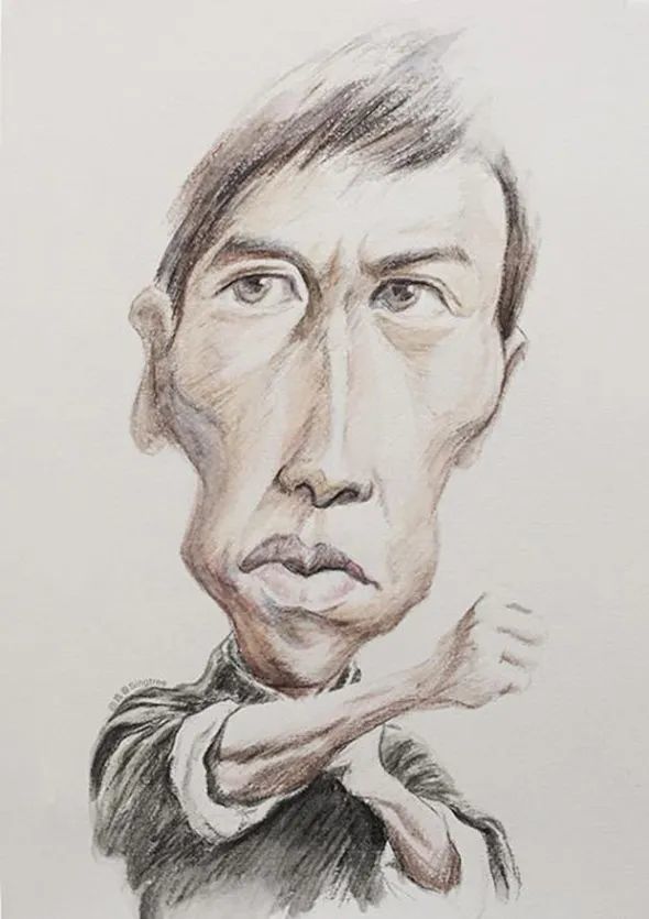 美籍华人动作明星甄子丹漫像