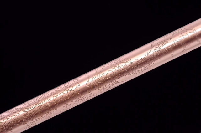 紫铜孙悟空如意金箍棒纯手工黄铜阳雕刻龙腾云图紫铜杆刻龙抱柱