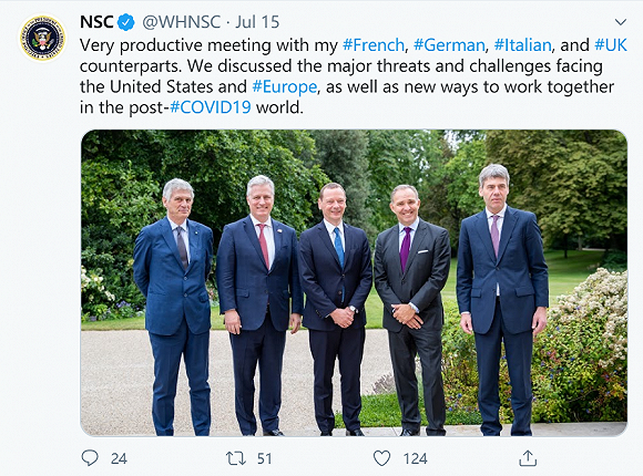 奥布赖恩|疫情蔓延至白宫，美国国家安全顾问奥布赖恩确诊新冠