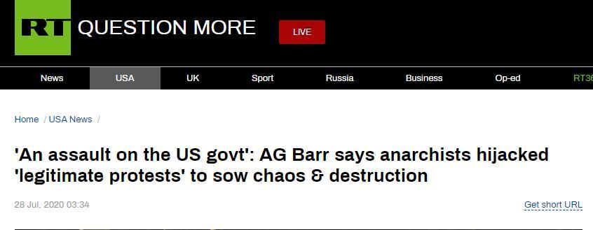波特兰|波特兰反警暴游行变骚乱，美国司法部长怒斥：暴徒！