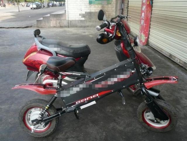 外卖小哥改造出超级电动车一口气能跑500公里交警都追半天