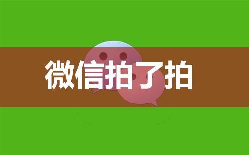 微信拍了拍新功能_新版微信怎么拍一拍_拍微信