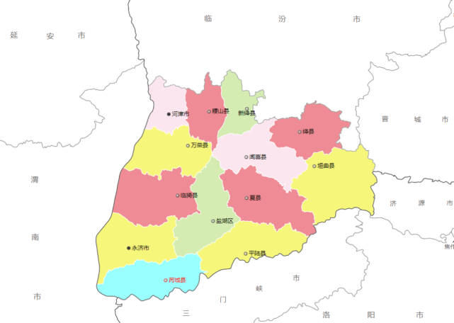 山西省芮城县地图图片