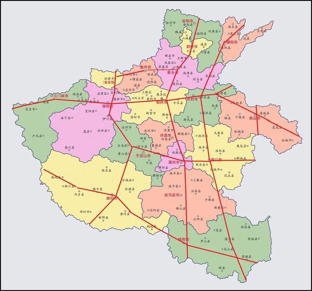 河南火车地图路线图图片