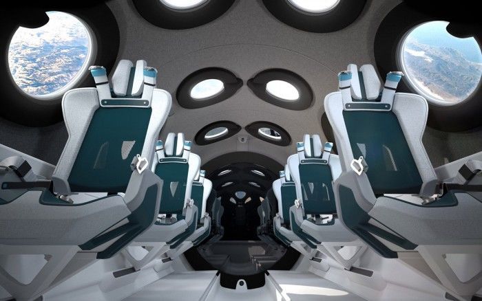 维珍银河spaceshiptwo飞船内部设计曝光