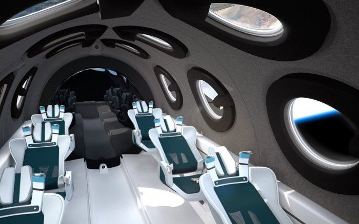 维珍银河spaceshiptwo飞船内部设计曝光