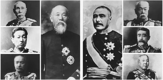 大山岩,野津道贯,川上操六,黑木为桢,西宽二郎,川村景明,大迫尚敏,鲛