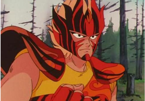 在剧情中三位日冕圣斗士中最弱的山猫座仅仅使用一招就轻松秒杀了修罗