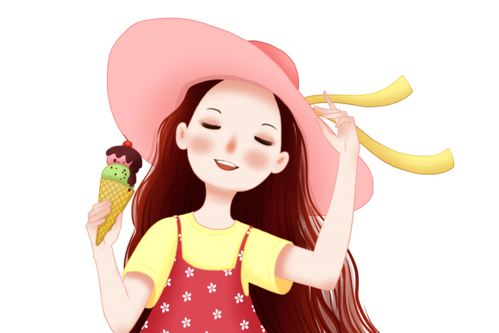 贪吃的小女孩好漂亮呀