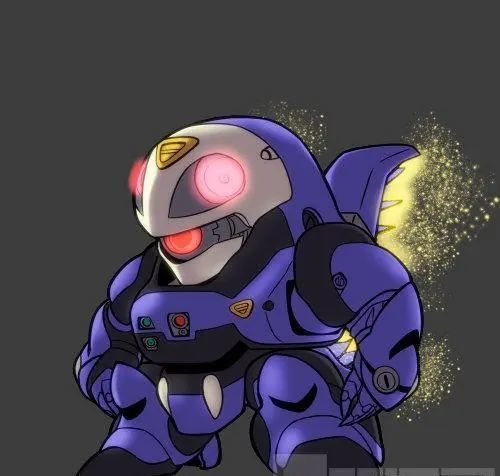 模玩控sd比例q版机动警察插画大家知道它们都是什么机体吗