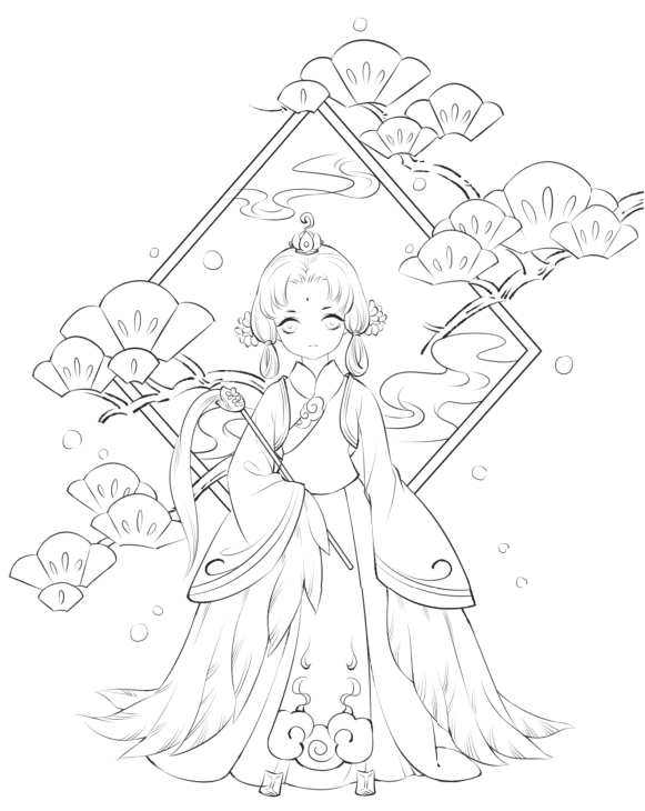 铅笔线描古风美人画法试试吗