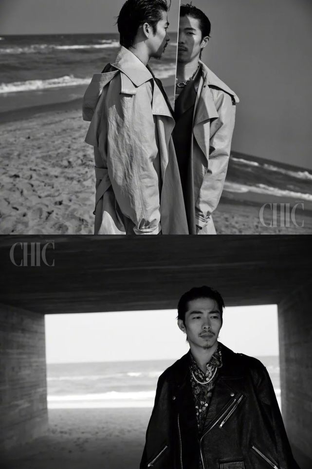 组图演员章宇海滩写真大片新作风平浪静上影节受好评