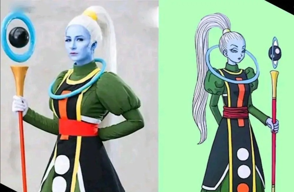 cos龙珠动漫角色,17号完美,拿帕有型,比鲁斯有些不敢直视!