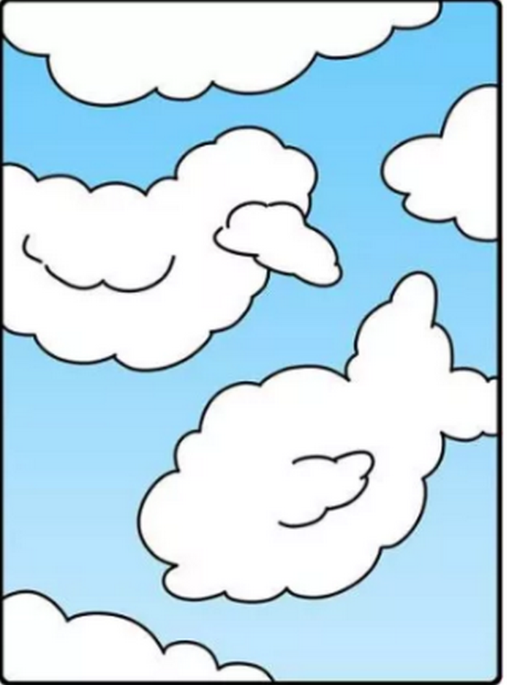 奇趣漫画天上的白云像各种小动物可兔子眼中却只有人的模样