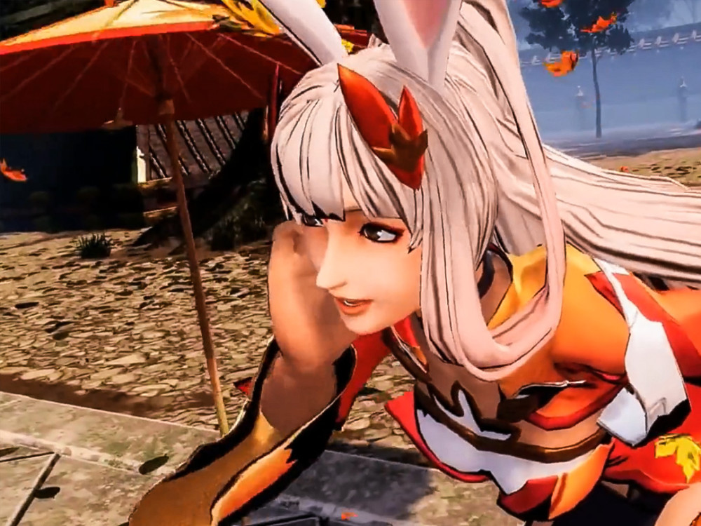 公孙离变了,拿起雨伞像兔子一样蹦跳近身作战,大招变