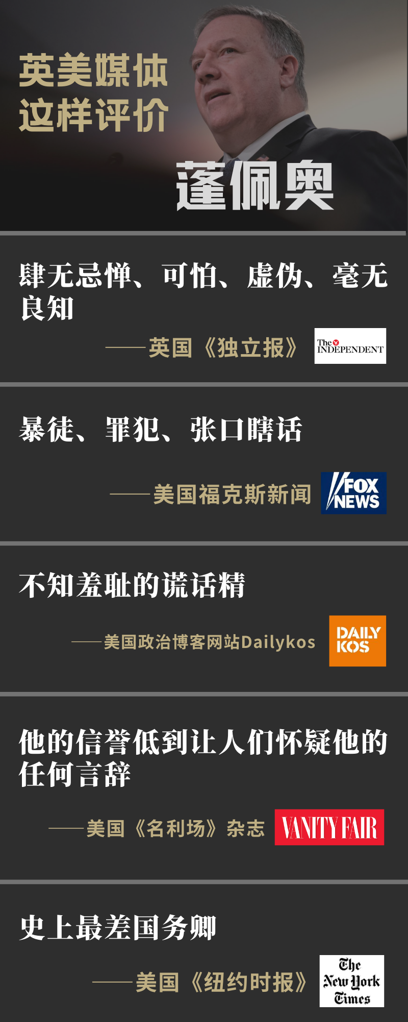 马晓燕|张口瞎话，如此国务卿被批“史上最差”