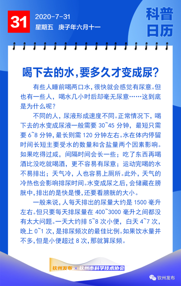喝下去的水,要多久才变成尿?