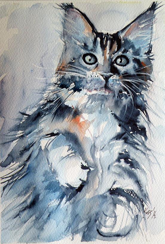 水彩画|这水彩画水与色的运用真牛