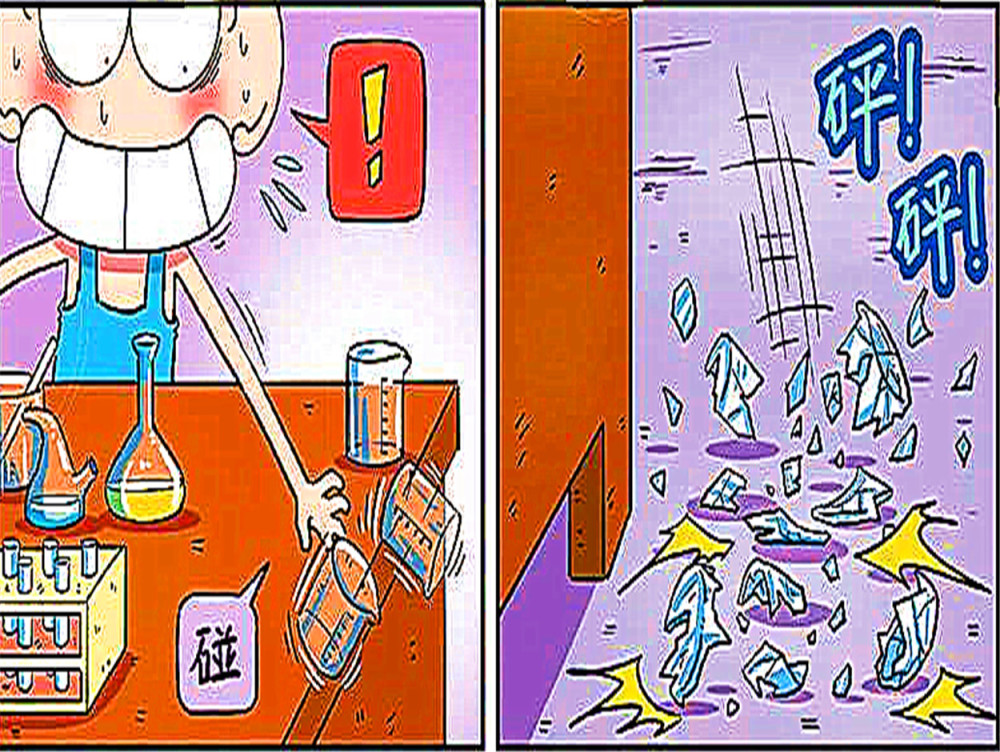 呆哥只会三七二十一,不会算二七,无奈之下只能再打碎一个玻璃杯!