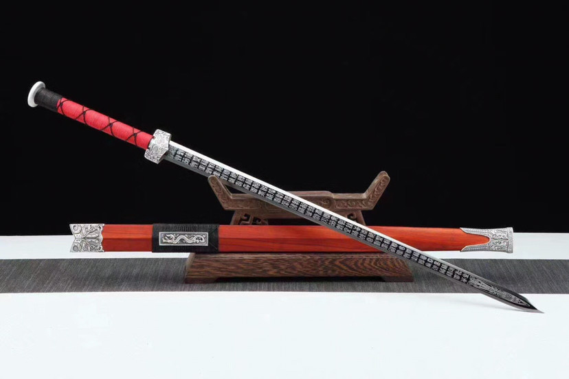 红木|镀银装-百福汉剑