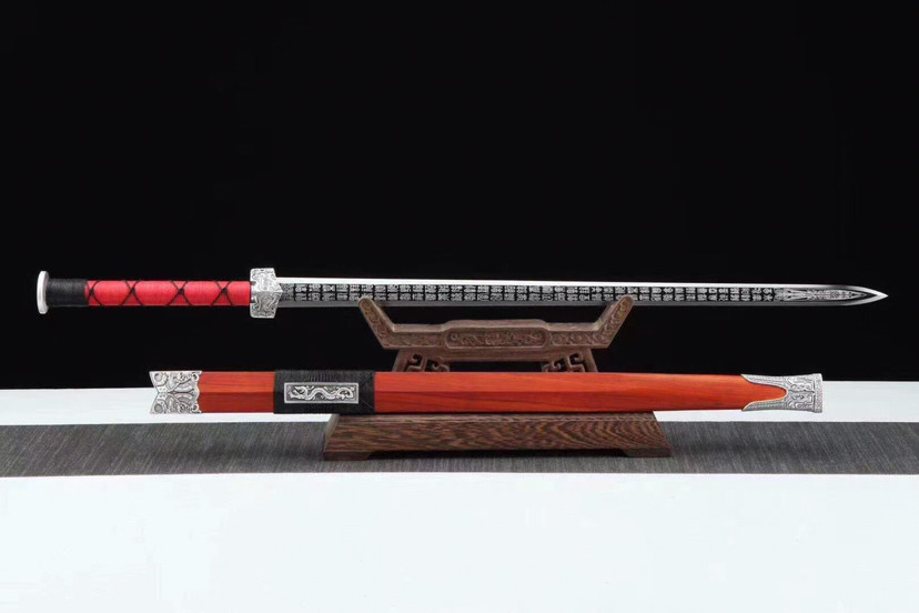 红木|镀银装-百福汉剑