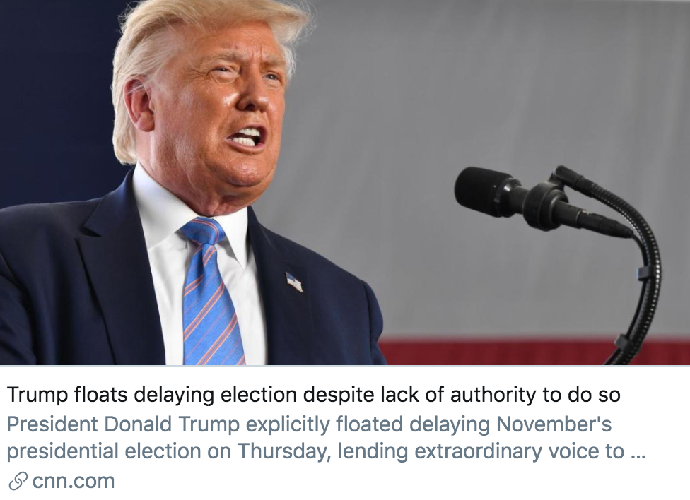 特朗普|特朗普建议推迟大选，究竟有多大可能？