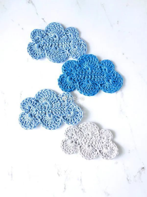 钩针图解│空中有朵雨做的云,雨做的云