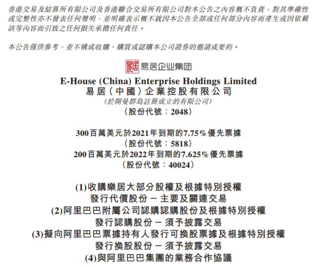 一则公告不仅牵手阿里巴巴还让一只美股发生6次熔断 易居 新浪公司 乐居 阿里巴巴 股权转让协议